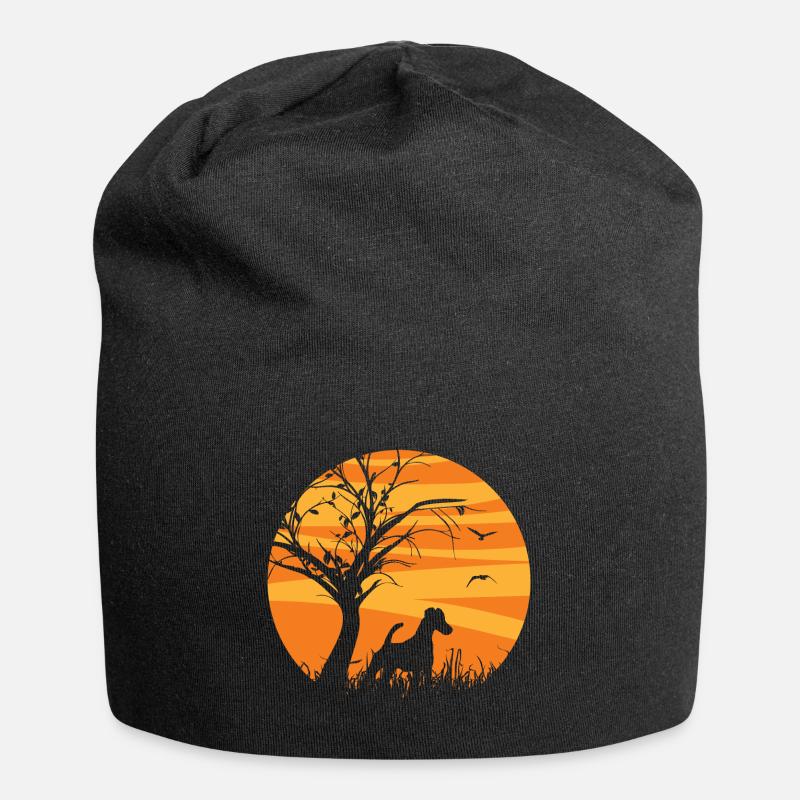 Smooth Fox Terrier Fox Terrier Sunrise - Jersey Beanie - black