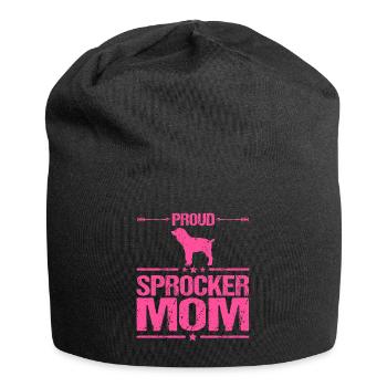 Sussex Spaniel Maman Mama Mistress Dog Mama Pink - Bonnet en jersey - noir - Devant