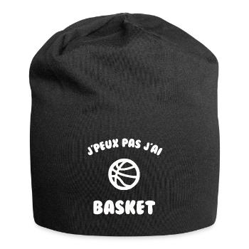J’peux pas j’ai basket - Bonnet en jersey - noir - Devant