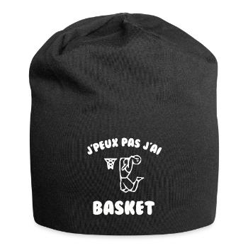 J’peux pas j’ai basket - Bonnet en jersey - noir - Devant