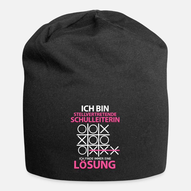 Stellvertretende Schulleiterin Schulleitung Spruch - Jersey-Beanie - Schwarz