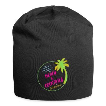 Plage et cocktail - Bonnet en jersey - noir - Devant