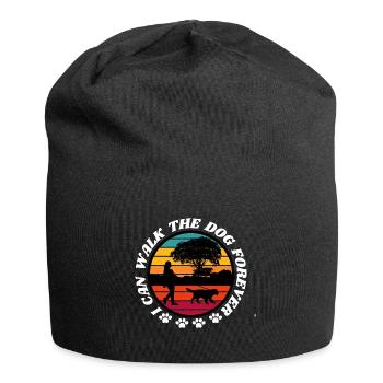 ICH KANN EWIG MIT DEM HUND SPAZIEREN GEHEN - Jersey-Beanie - Schwarz - Vorne