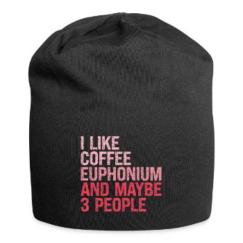 Euphonium Euphonist Girl Mama Sayings funny Pink - Jersey Beanie - black - Front
