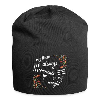 Commentaires de maman - Bonnet en jersey - noir - Devant