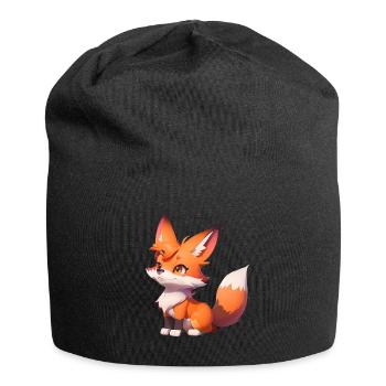Adorable Chibi Fox - Jersey Beanie - black - Front