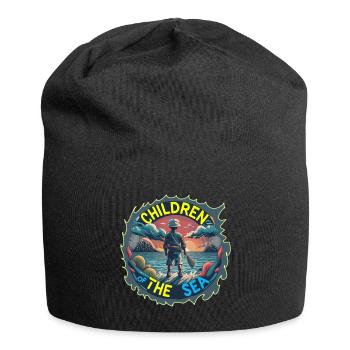 Amoureux de la mer - Enfants de la mer - Bonnet en jersey - noir - Devant