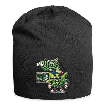 Mr. Weedo: König des Chillens & 4:20 Mathe-Genie - Jersey-Beanie - Schwarz - Vorne