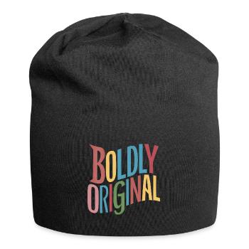 Mutig originell - Jersey-Beanie - Schwarz - Vorne