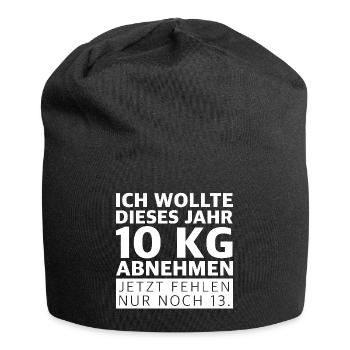 Ich wollte dieses Jahr 10 kg abnehmen | Fitness - Jersey-Beanie - Schwarz - Vorne