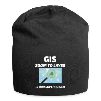 SIG Zoom sur la cartographie des couches Technologie géospatiale - Bonnet en jersey - noir - Devant