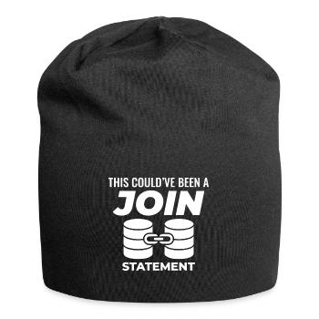 SQL Join Database Statement Programming Data - Jersey Beanie - black - Front