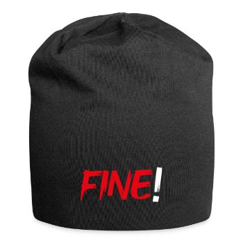 Fine! - Jersey Beanie - black - Front