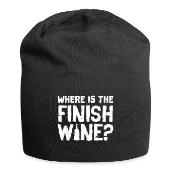 Where Is The Finish Wine Gift - Jersey Beanie - black - Front