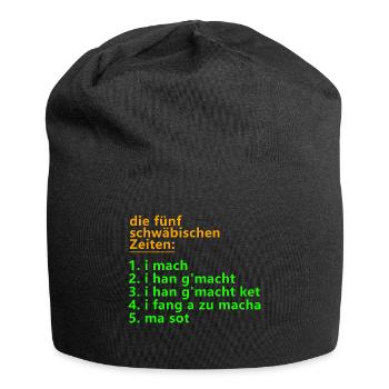 The five Swabian times - Jersey Beanie - black - Front