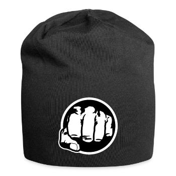 Faust Schwarz und Weiß - Jersey-Beanie - Schwarz - Vorne