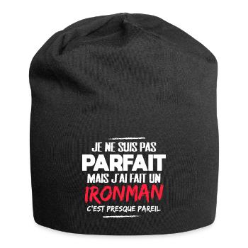 triathlète triathlon cadeau drôle - Bonnet en jersey - noir - Devant