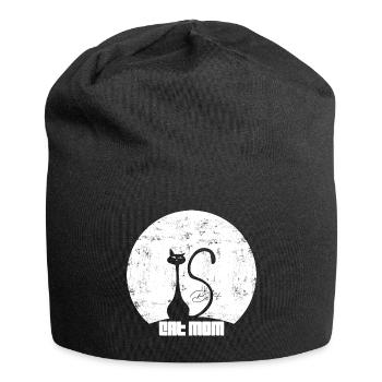 Best CAT MOM - T-shirt félin, sweat à capuche - Bonnet en jersey - noir - Devant