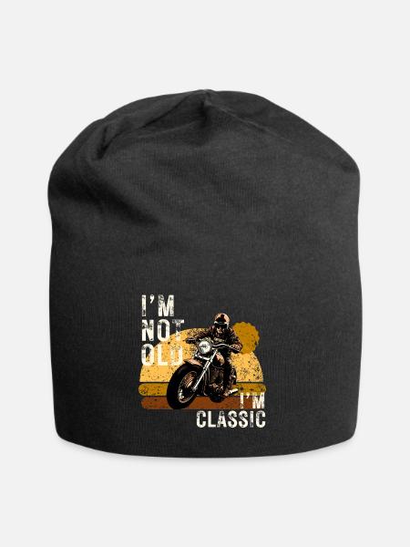 Motorrad Vintage "I Am Not Old I Am Classic" - Jersey-Beanie - Schwarz