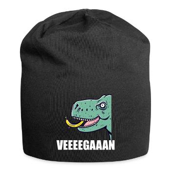 Vegan - Jersey-Beanie - Schwarz - Vorne
