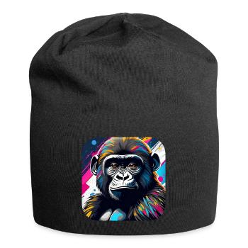 Cool gorilla in graffiti style - Jersey Beanie - black - Front