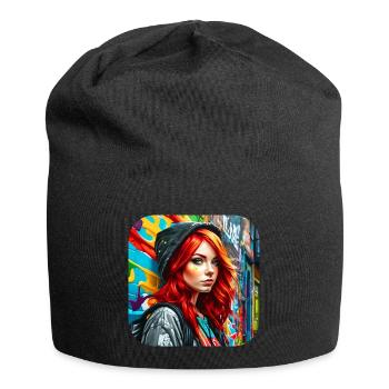 Cool irish redhead girl - Jersey Beanie - black - Front