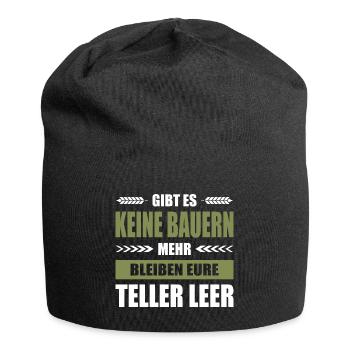 Bauernprotest Demonstration Bauerndemo Landwirt - Jersey-Beanie - Schwarz - Vorne