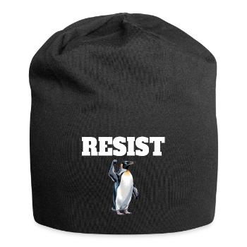 Penguin Protests Resistance Taxes - Jersey Beanie - black - Front