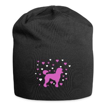 caniche - Bonnet en jersey - noir - Devant