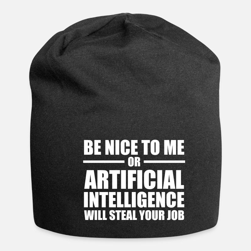 Künstliche Intelligenz AI / Sei nett - Jersey-Beanie - Schwarz