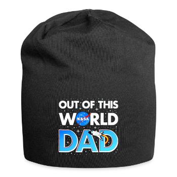 Space Dad Father Father's Day saying - Jersey Beanie - black - Front