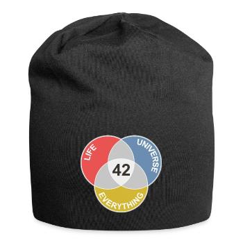 42 is the answer for life, universe and everything - Jersey Beanie - black - Front