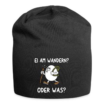 Ei am wandern - Jersey-Beanie - Schwarz - Vorne