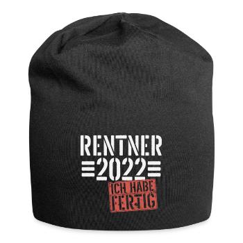 Ruhestand 2022 Rentner Spruch Geschenk - Jersey-Beanie - Schwarz - Vorne