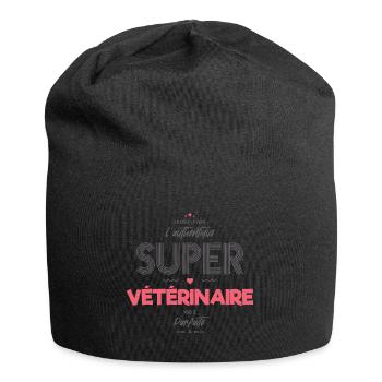 L authentique super vétérinaire - Bonnet en jersey - noir - Devant