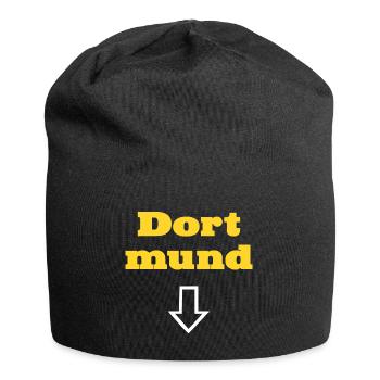Dortmund - Fan - Fun T-Shirt - Dort mund - Jersey-Beanie - Schwarz - Vorne