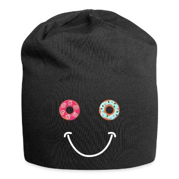 Donut Happy Face - Bonnet en jersey - noir - Devant