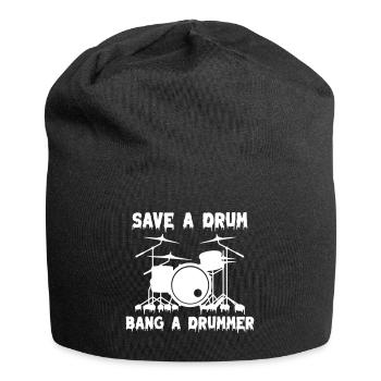 Sauvez un tambour Bang un batteur - Bonnet en jersey - noir - Devant
