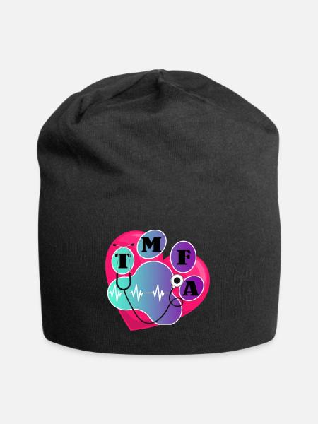 TMFA Tierheiler Tierarztpraxis Tiermedizin - Jersey-Beanie - Schwarz