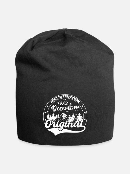 Dezember 1982 Geburtstag Dezember 1982 Dezember - Jersey-Beanie - Schwarz