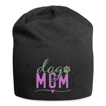 DOG MOM Design, Dog mum Dog Mom Typography - Jersey Beanie - black - Front