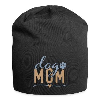 DOG MOM Design, Dog mum Dog Mom Typography - Jersey Beanie - black - Front