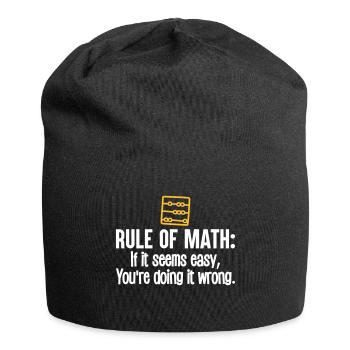 Funny Math - rule of math - Jersey Beanie - black - Front