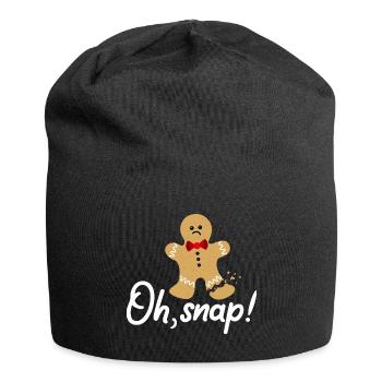 Oh Snap Lebkuchen - Jersey-Beanie - Schwarz - Vorne