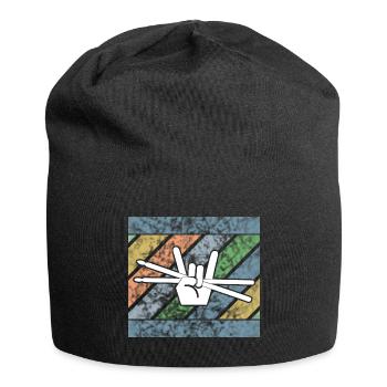Drummer Drumsticks Drum Design - Bonnet en jersey - noir - Devant
