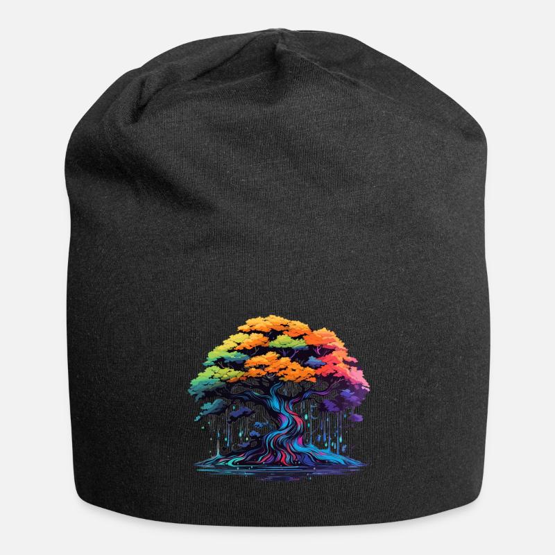 Bonsaï coloré - Bonnet en jersey - noir