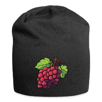 Weintrauben Symbol - Jersey-Beanie - Schwarz - Vorne