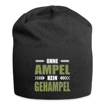 Bauernprotest Ohne Ampel Kein Gehampel Bauerndemo - Jersey-Beanie - Schwarz - Vorne