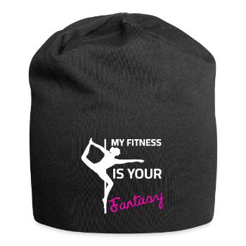 Pole Dance - My Fitness is your Fantasy - Jersey-Beanie - Schwarz - Vorne