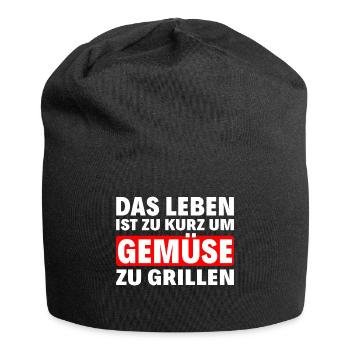 Grillen - Gemüse - Jersey-Beanie - Schwarz - Vorne